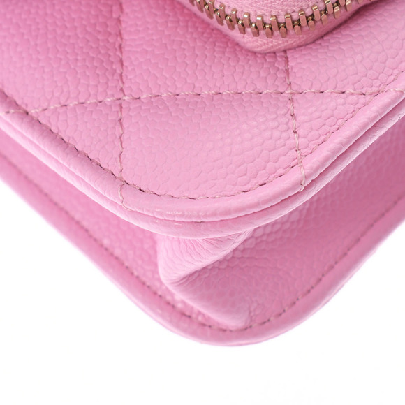 Chanel Matelasse Infinity Mini Pink Gold hardware Grained Calfskin Chain Wallet - Picture 5 of 10